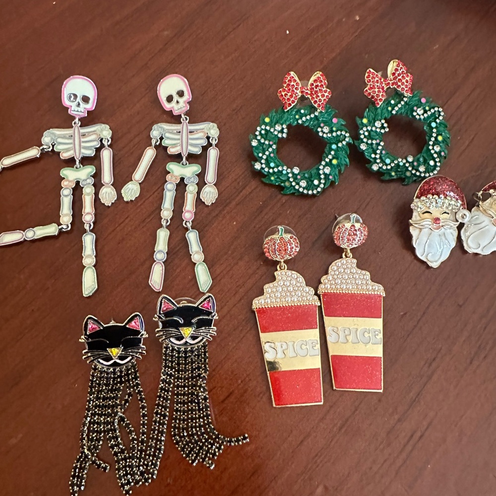 Bauble Bar Festive Kids Earrings sold as a set!!